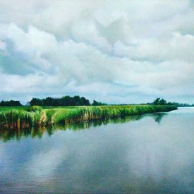 Het stille water, oil on canvas, 100x70cm