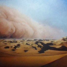 Zand erover, oil on canvas, 120x120cm